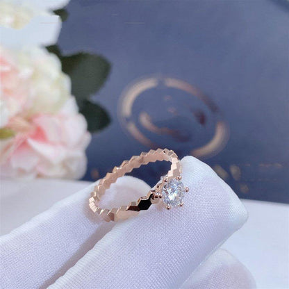 [✨ROSE✨]BEE LOVE RING PINK GOLD 1 DIAMOND