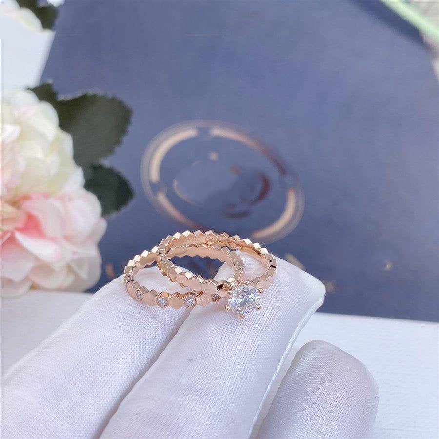 [✨ROSE✨]BEE LOVE RING PINK GOLD 1 DIAMOND