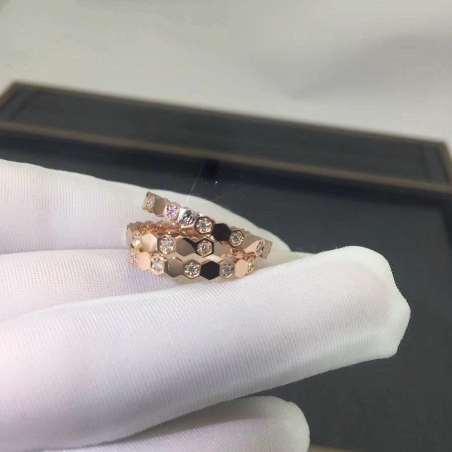 [✨ROSE✨]BEE LOVE RING PINK GOLD DIAMOND