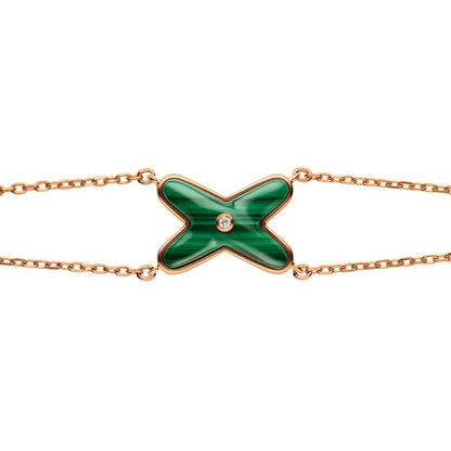 [✨ROSE✨]JEUX BRACELET MALACHITE PINK GOLD 1 DIAMOND