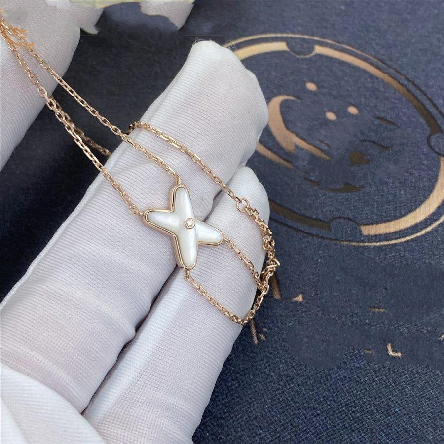 [✨ROSE✨]JEUX BRACELET WHITE MOP PINK GOLD 1 DIAMOND