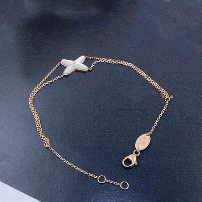 [✨ROSE✨]JEUX BRACELET WHITE MOP PINK GOLD 1 DIAMOND