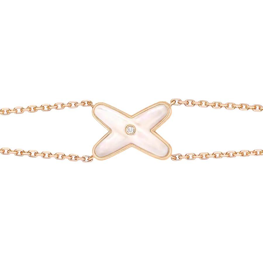 [✨ROSE✨]JEUX BRACELET WHITE MOP PINK GOLD 1 DIAMOND
