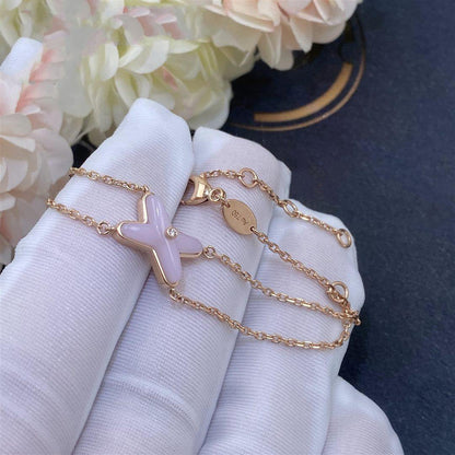 [✨ROSE✨]JEUX BRACELET PINK MOP PINK GOLD 1 DIAMOND