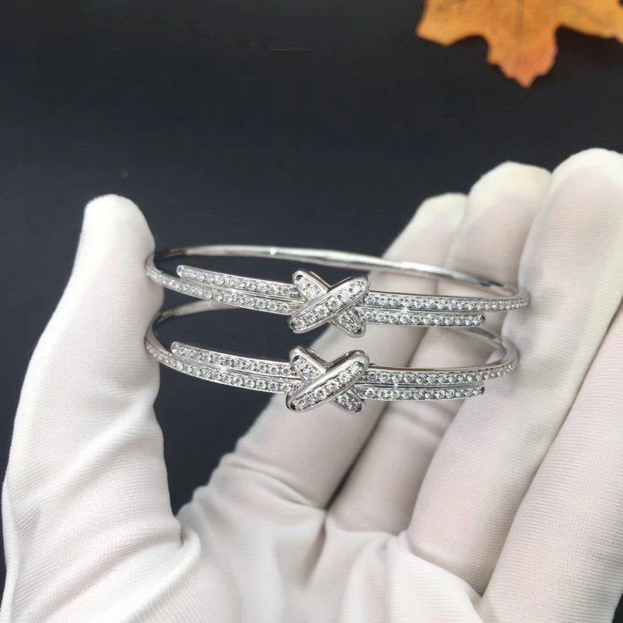 [✨ROSE✨]JEUX DE BRACELET DIAMONDS SILVER