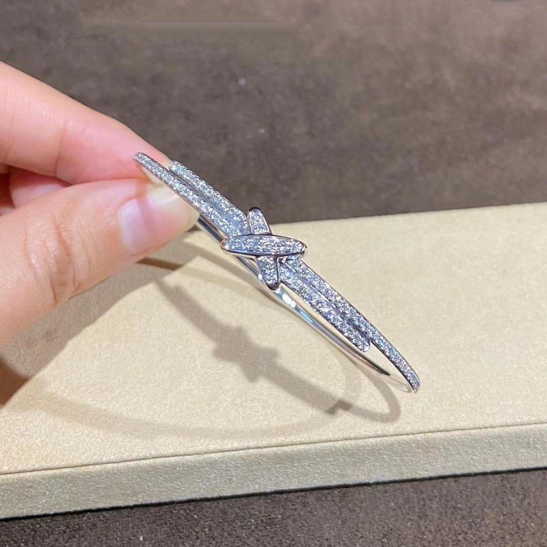 [✨ROSE✨]JEUX DE BRACELET DIAMONDS SILVER