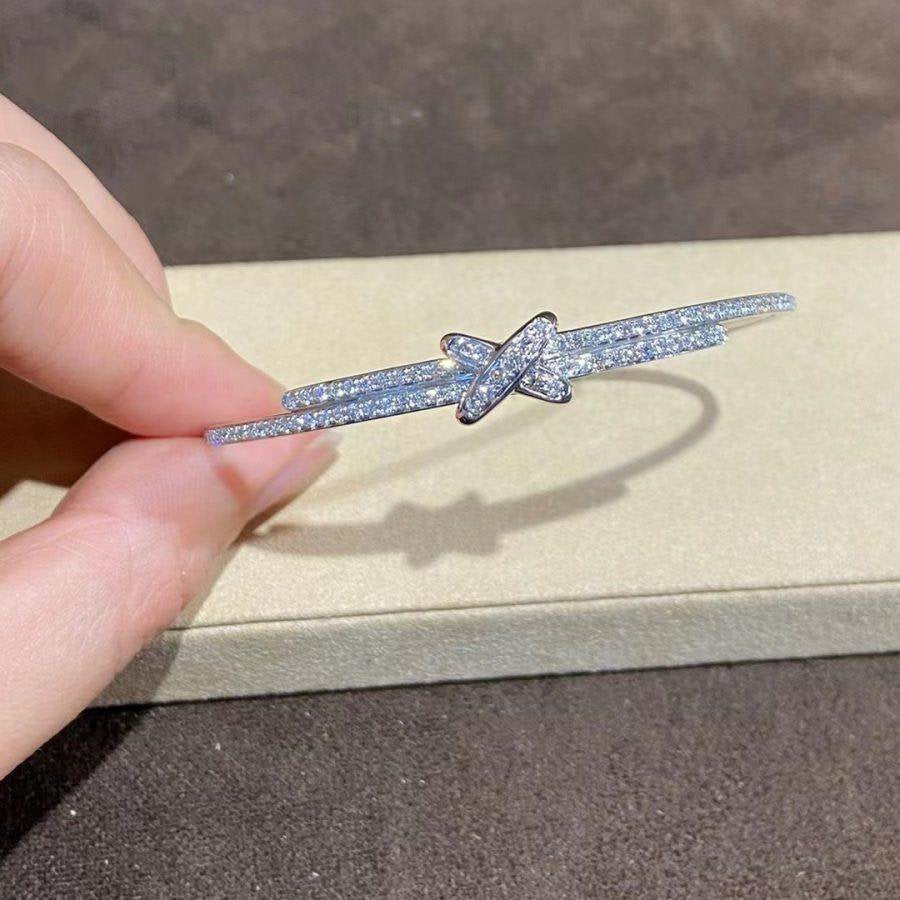 [✨ROSE✨]JEUX DE BRACELET DIAMONDS SILVER
