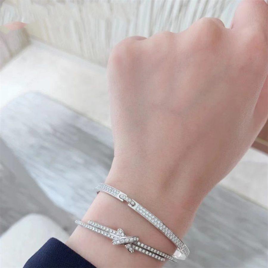 [✨ROSE✨]JEUX DE BRACELET DIAMONDS SILVER