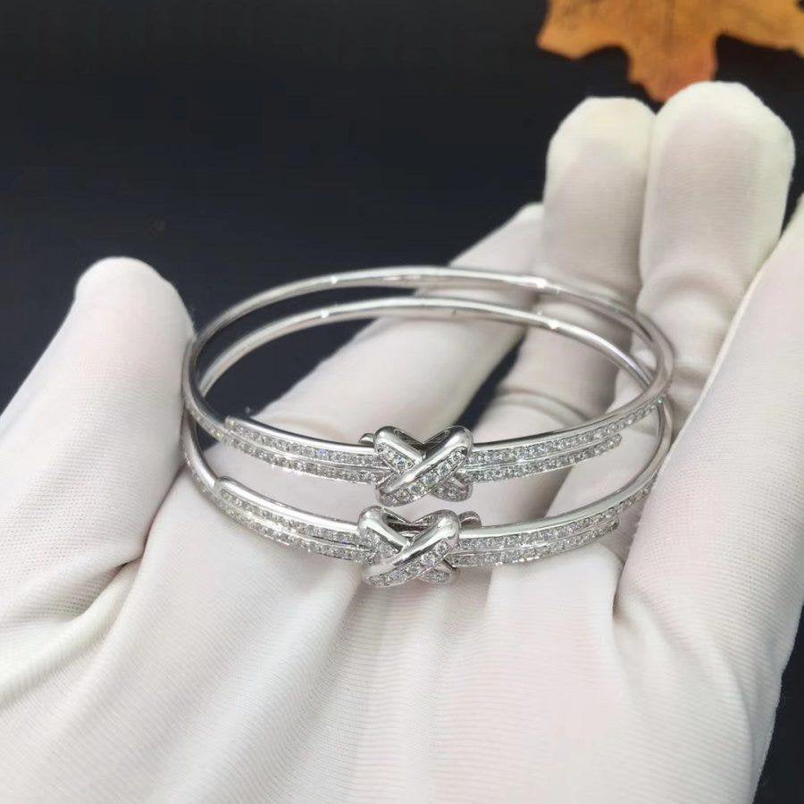 [✨ROSE✨]JEUX DE BRACELET DIAMONDS SILVER