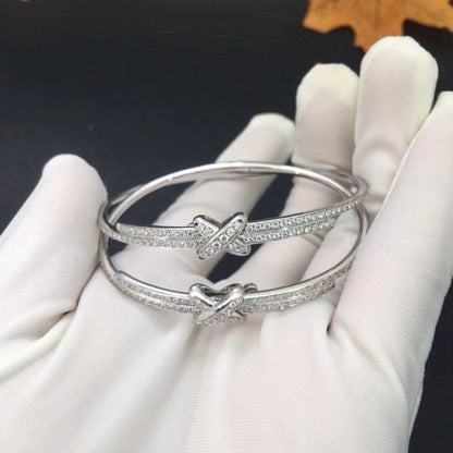 [✨ROSE✨]JEUX DE BRACELET DIAMONDS SILVER