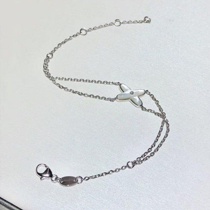 [✨ROSE✨]JEUX BRACELET WHITE MOP SILVER 1 DIAMOND