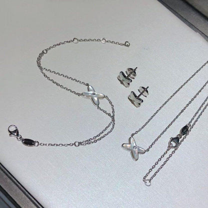 [✨ROSE✨]JEUX BRACELET WHITE MOP SILVER 1 DIAMOND