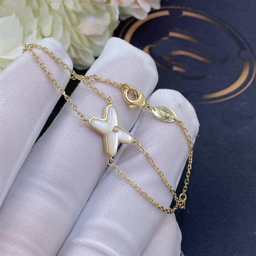 [✨ROSE✨]JEUX BRACELET WHITE MOP GOLD 1 DIAMOND