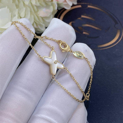 [✨ROSE✨]JEUX BRACELET WHITE MOP GOLD 1 DIAMOND