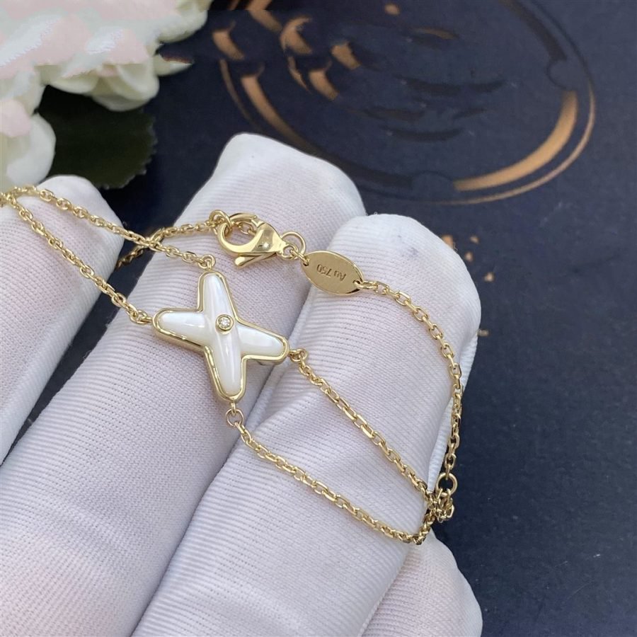 [✨ROSE✨]JEUX BRACELET WHITE MOP GOLD 1 DIAMOND