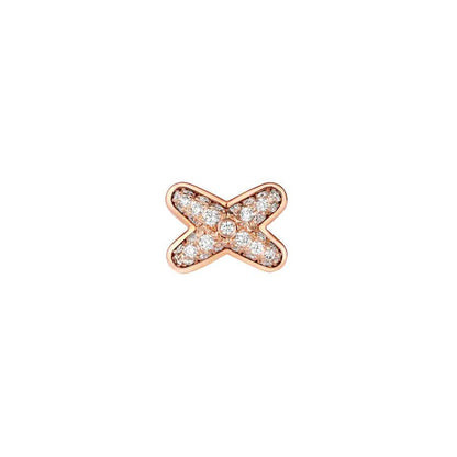 [✨ROSE✨]JEUX DE PINK GOLD DIAMOND EARRINGS