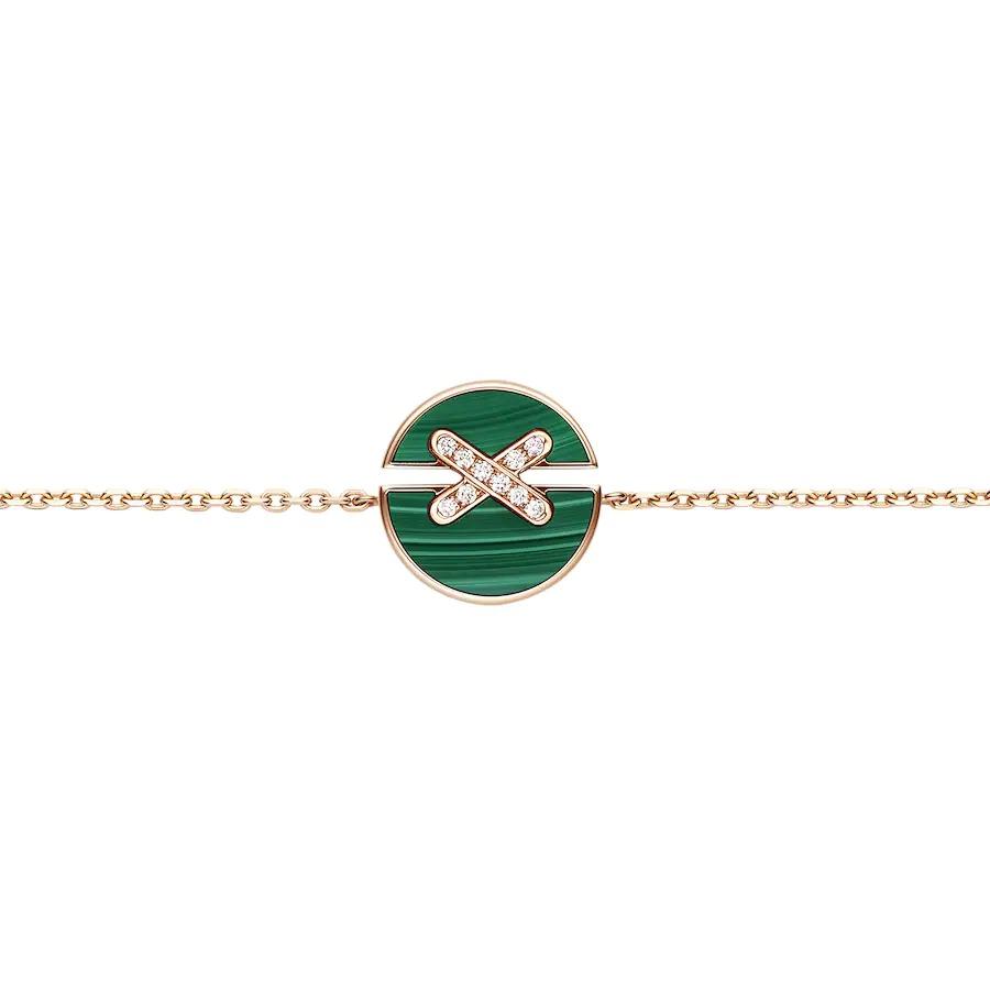 [✨ROSE✨]JEUX DE BRACELET MALACHITE PINK GOLD DIAMONDS