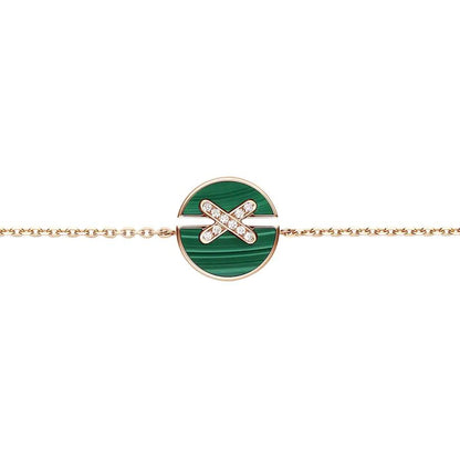 [✨ROSE✨]JEUX DE BRACELET MALACHITE PINK GOLD DIAMONDS