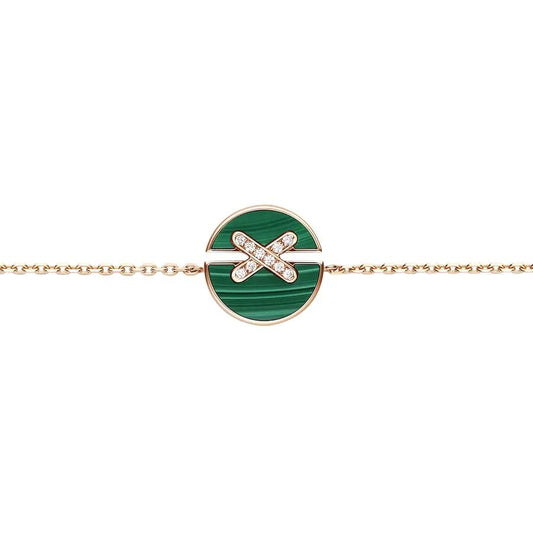 [✨ROSE✨]JEUX DE BRACELET MALACHITE PINK GOLD DIAMONDS