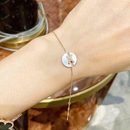 [✨ROSE✨]JEUX DE BRACELET MOP PINK GOLD DIAMONDS