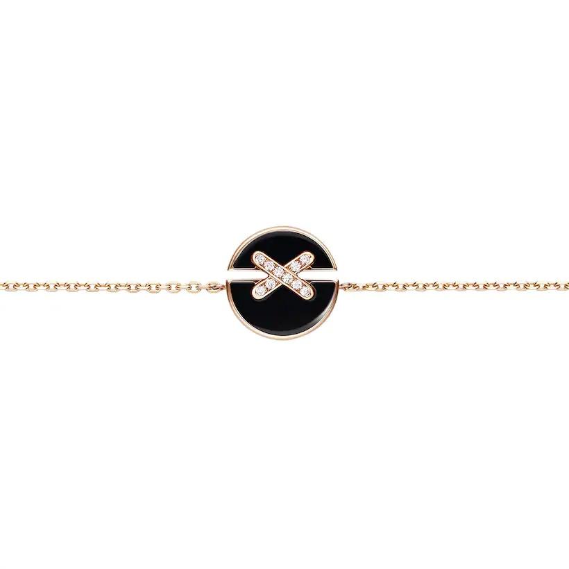 [✨ROSE✨]JEUX DE BRACELET ONYX PINK GOLD DIAMOND