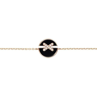 [✨ROSE✨]JEUX DE BRACELET ONYX PINK GOLD DIAMOND