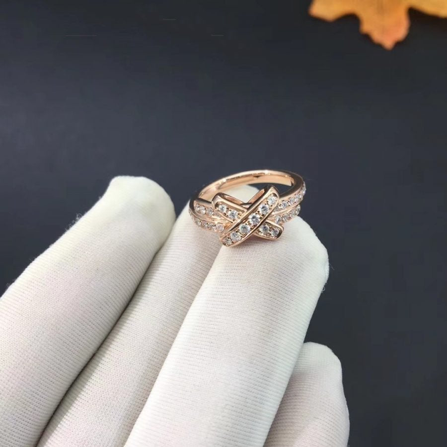 [✨ROSE✨]JEUX DE RING PINK GOLD DIAMOND