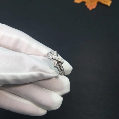 [✨ROSE✨]JEUX DE SILVER DIAMOND RING