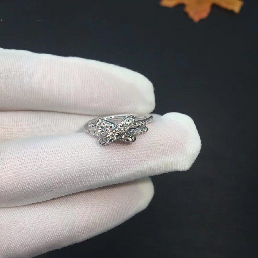 [✨ROSE✨]JEUX DE SILVER DIAMOND RING