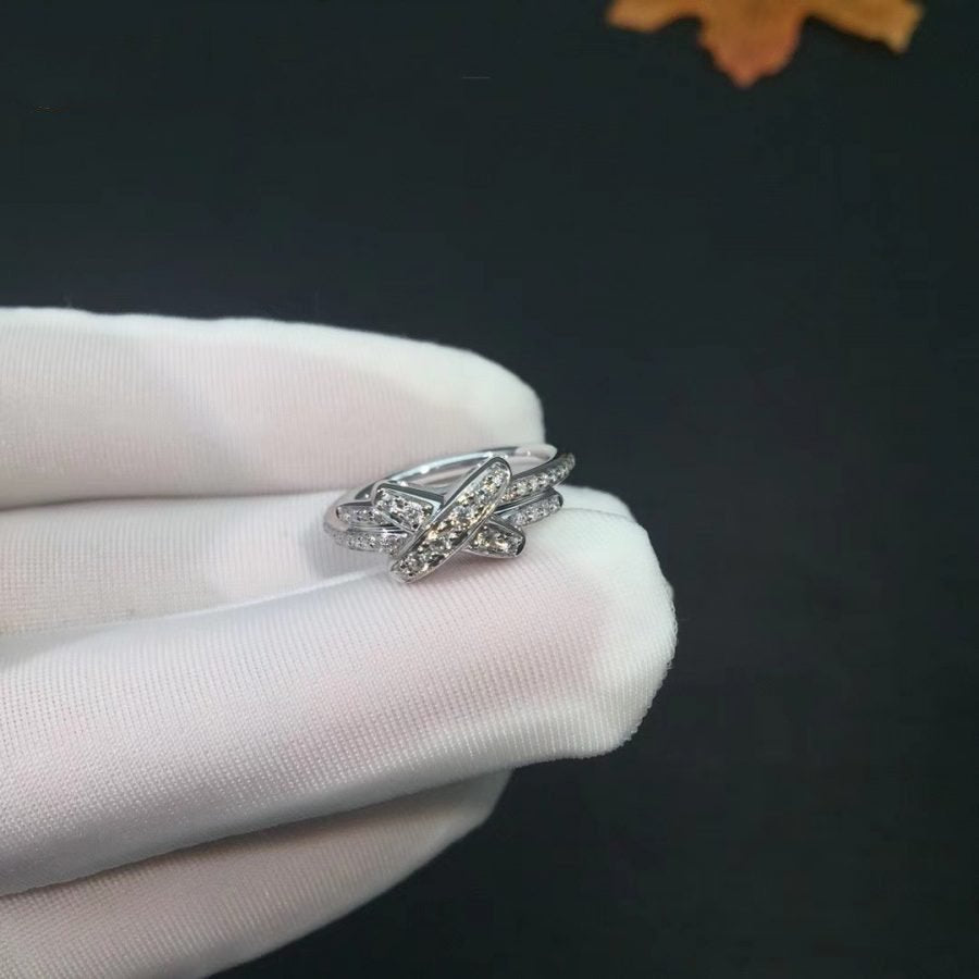 [✨ROSE✨]JEUX DE SILVER DIAMOND RING