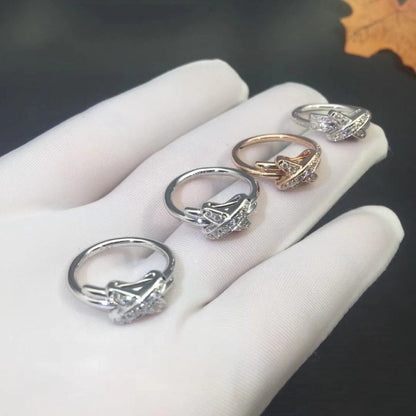 [✨ROSE✨]JEUX DE SILVER DIAMOND RING