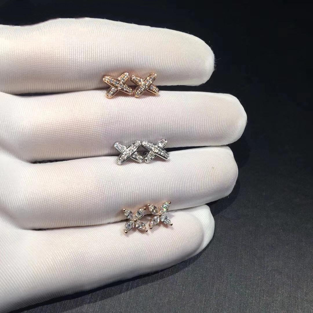 [✨ROSE✨]JEUX DE DIAMOND EARRINGS