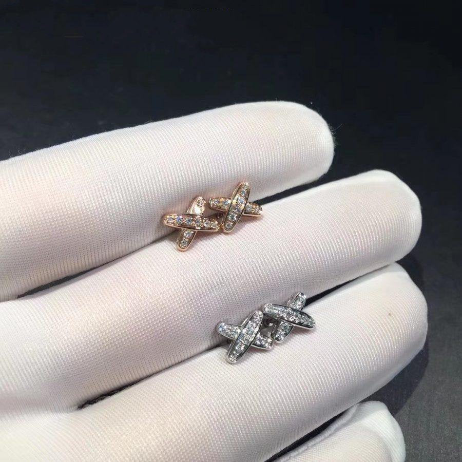 [✨ROSE✨]JEUX DE DIAMOND EARRINGS