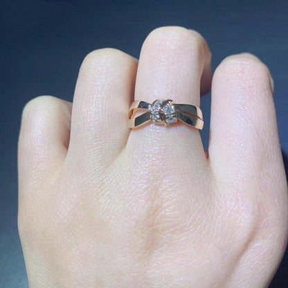 [✨ROSE✨]LIENS RING PINK GOLD DIAMOND