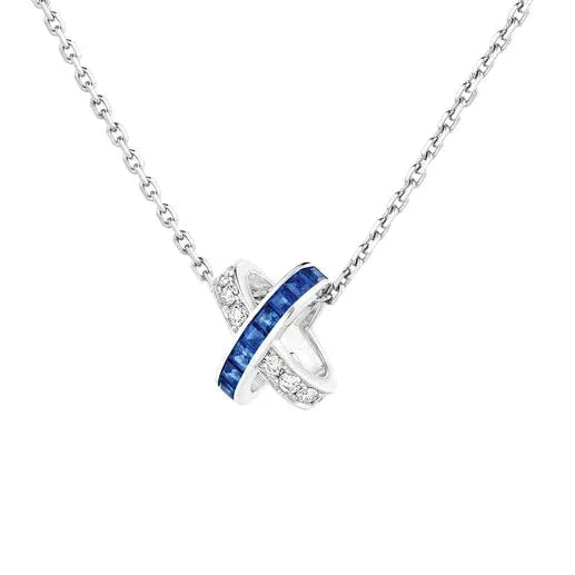 [✨ROSE✨]LIENS DIAMOND SILVER NECKLACE