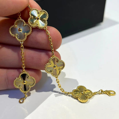[✨ROSE✨]CLOVER 5 FLOWERS LASER BRACELET