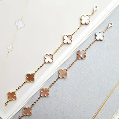 [✨ROSE✨]CLOVER 5 PINK MOP BRACELET