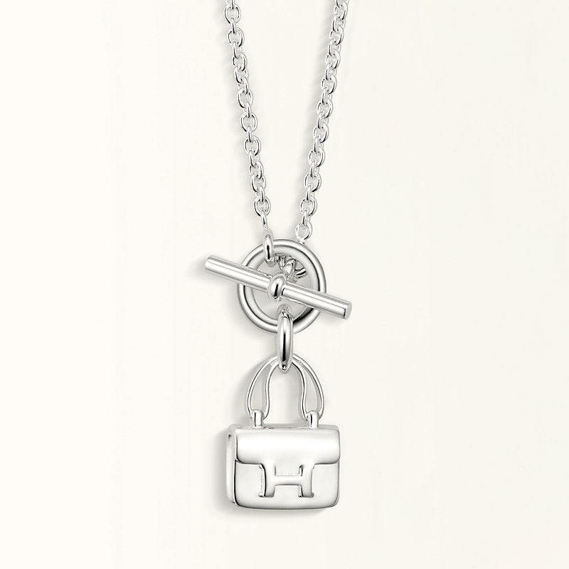 [✨ROSE✨]POP H PEDANT SILVER NECKLACE