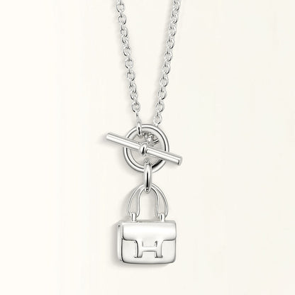 [✨ROSE✨]POP H PEDANT SILVER NECKLACE