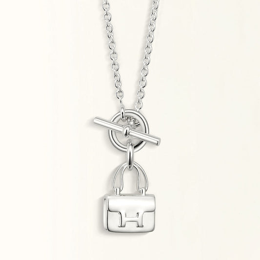 [✨ROSE✨]POP H PEDANT SILVER NECKLACE
