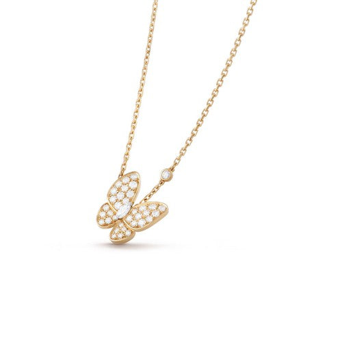 [✨ROSE✨]BUTTERFLY DIAMOND NECKLACE