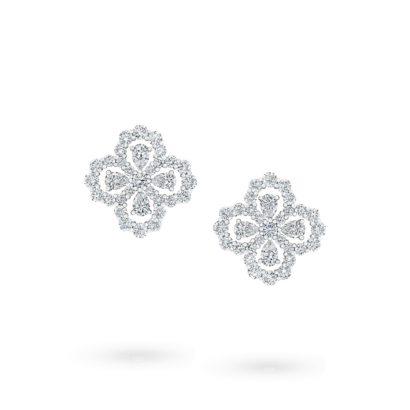 [✨ROSE✨]LOOP EARRINGS FULL MOTIF DIAMOND 16MM