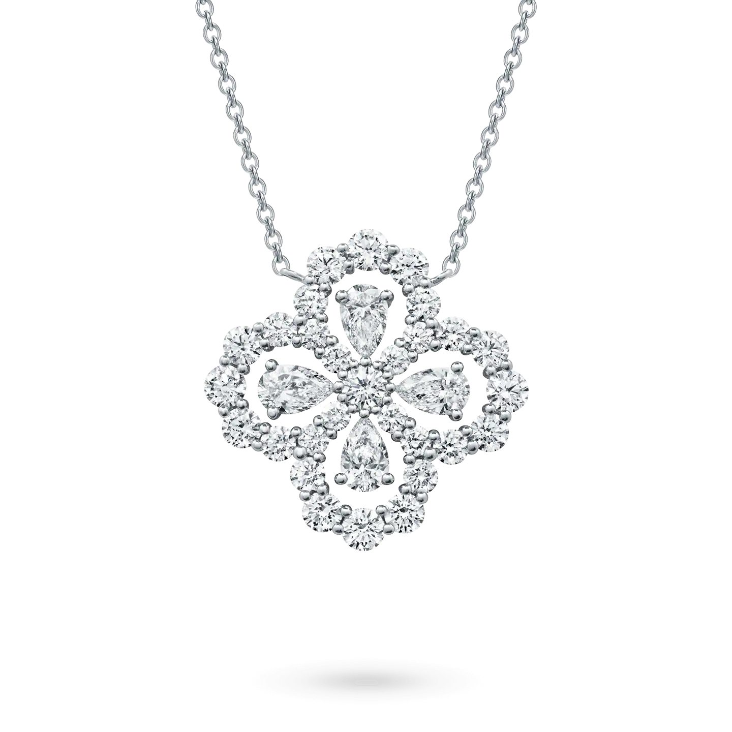 [✨ROSE✨]LOOP NECKLACE FULL MOTIF DIAMOND 16MM MULTIPLE COLORS