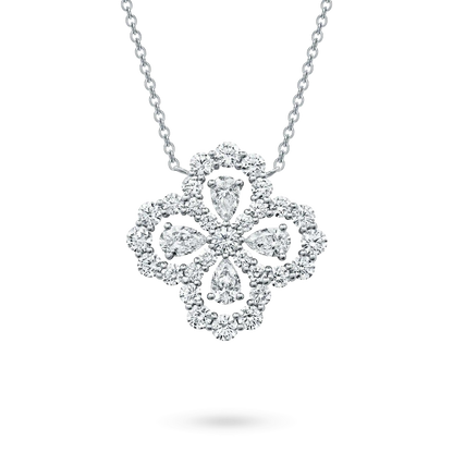 [✨ROSE✨]LOOP NECKLACE FULL MOTIF DIAMOND 16MM MULTIPLE COLORS