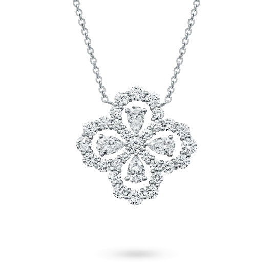 [✨ROSE✨]LOOP NECKLACE FULL MOTIF DIAMOND 16MM MULTIPLE COLORS