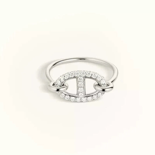 [✨ROSE✨]RONDE SMALL SILVER DIAMOND RING