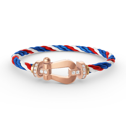 [✨ROSE✨]FORCE LARGE HORSESHOE HALF DIAMOND BRACELET ROSE GOLD