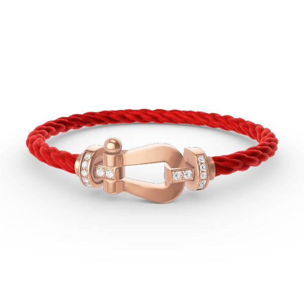 [✨ROSE✨]FORCE LARGE HORSESHOE HALF DIAMOND BRACELET ROSE GOLD