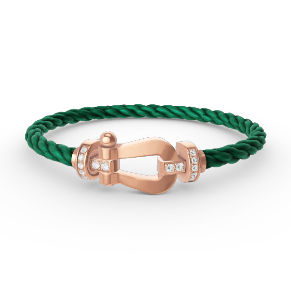 [✨ROSE✨]FORCE LARGE HORSESHOE HALF DIAMOND BRACELET ROSE GOLD