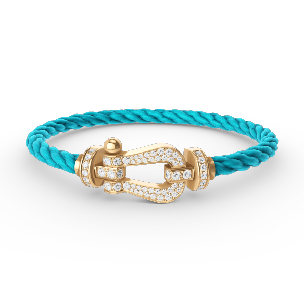 [✨ROSE✨]FORCE LARGE HORSESHOE FULL DIAMOND BRACELET GOLD